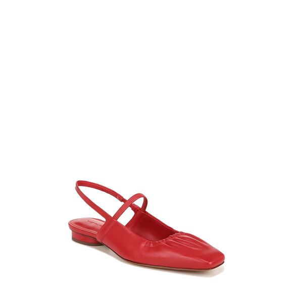 Vince Shoes - Vince 'Venice' Red Leather Slingback Flat Size 8